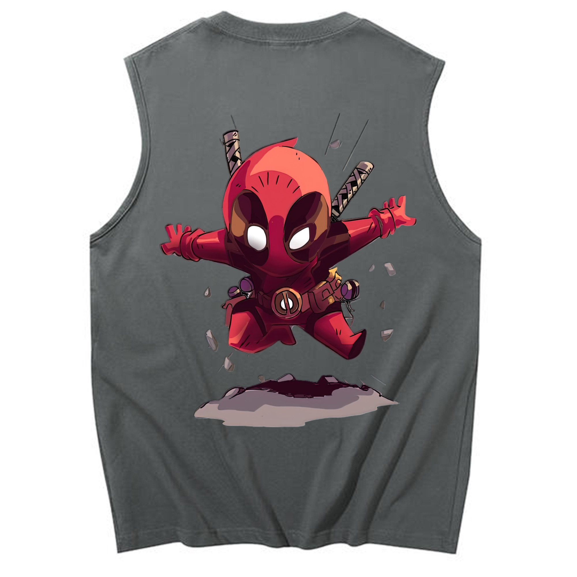 （画像用） Deadpool デッドプール コットン100％タンクトップ（背面プリント）